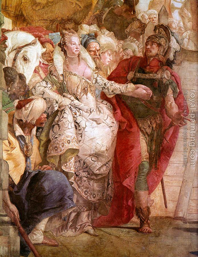 Giovanni Battista Tiepolo : The Meeting of Anthony and Cleopatra, detail,